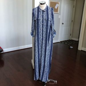 VO Jeans Shirt Dress Duster with side slots